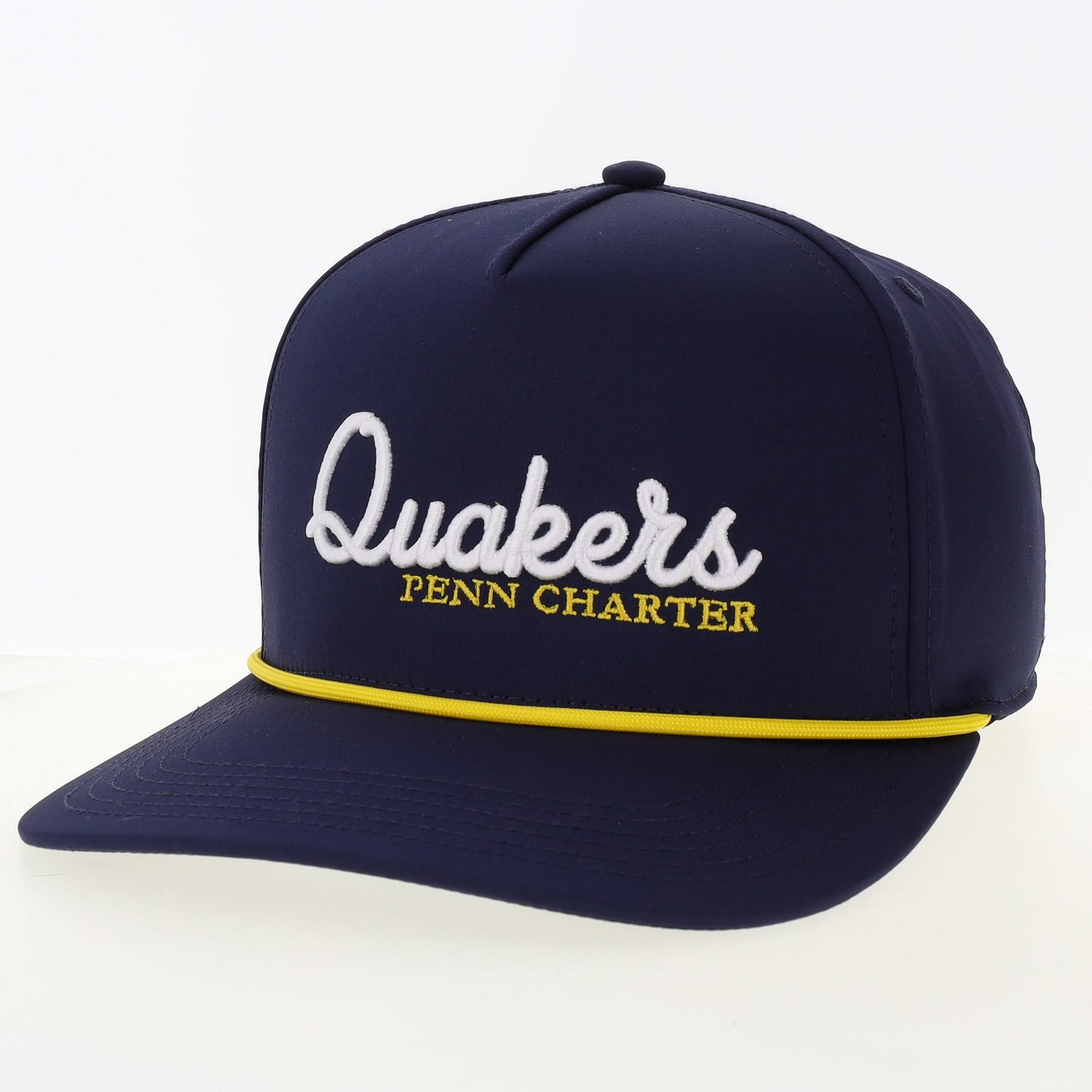 Legacy Caddy Hat with Quakers in Script - Blue NEW
