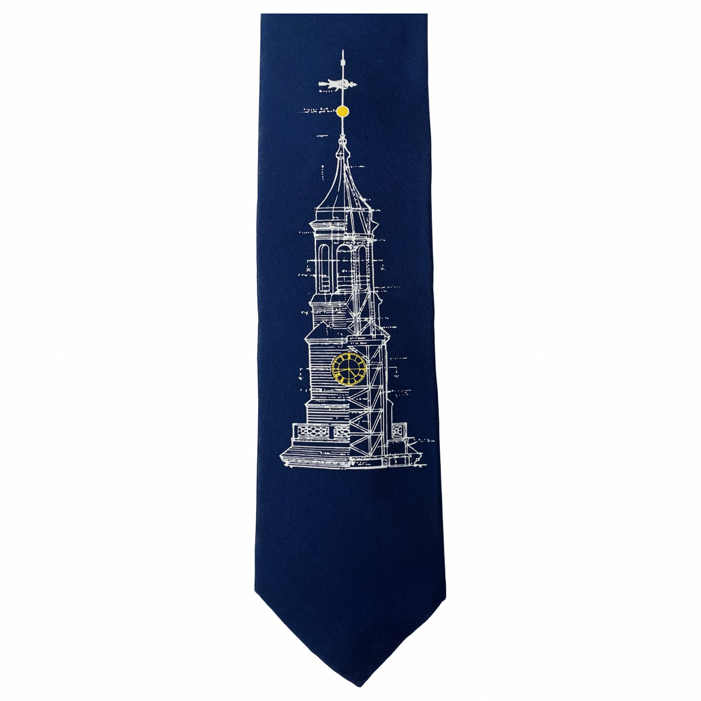 Tie w/ Clock Tower-Blue