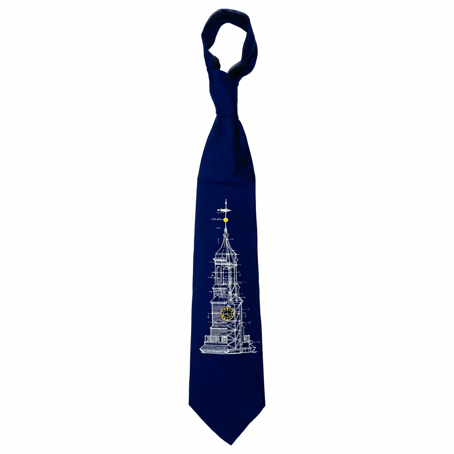 Tie w/ Clock Tower-Blue