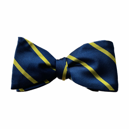 Bow Tie Blue and Gold Stripe