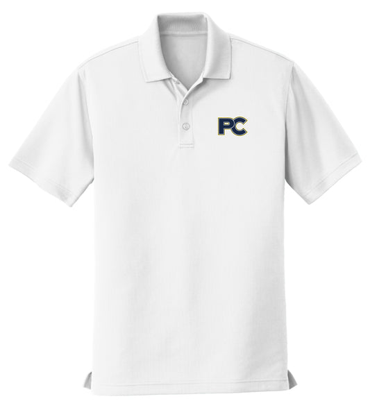 White Pique Performance Polo Shirt