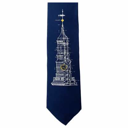 Tie w/ Clock Tower-Blue