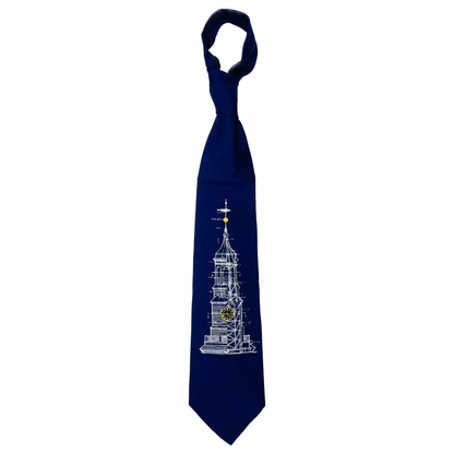 Tie w/ Clock Tower-Blue