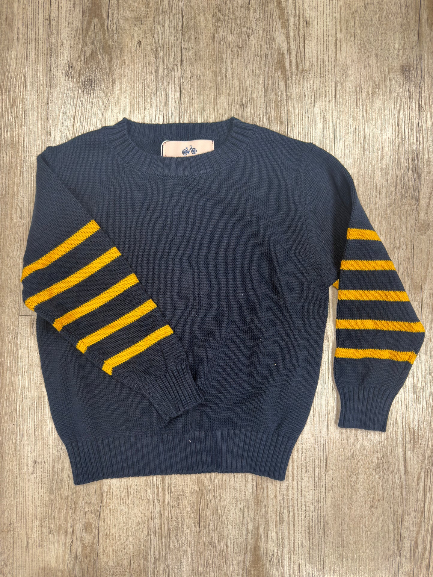 Pearls & Camo Kids Striped Sleeve Sweater