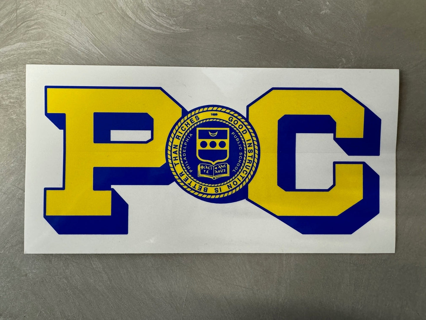 Window Decal, PC School Seal